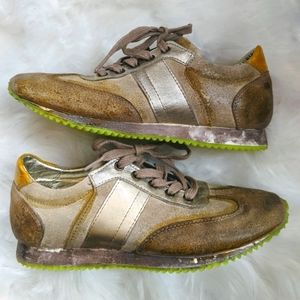 Bed Stu Cobbler Cestio Neon Gold Distressed Sneakers 6